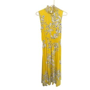 Nanette Lepore Yellow Sleeveless Midi Dress NWOT